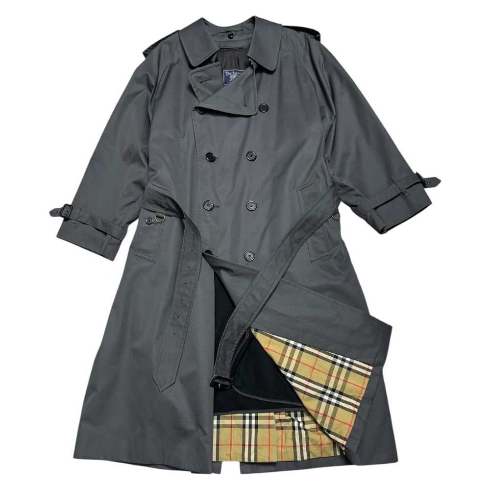 STUNNING BURBERRY Vintage 90s Luxury Designer Business Casual Trench Coat 44R
